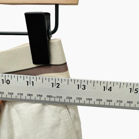 Helmut Lang Pull On Stretch Cargo Pants Beige Linen Cotton Size 0 - Picture 7 of 11